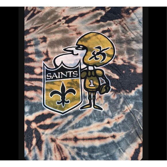 Retro New Orleans Saints Logo Tie-Dye Tee - Picture 3 of 4